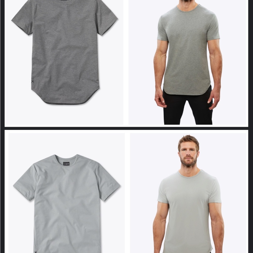 Cuts | 2 Men's Gray T-Shirts